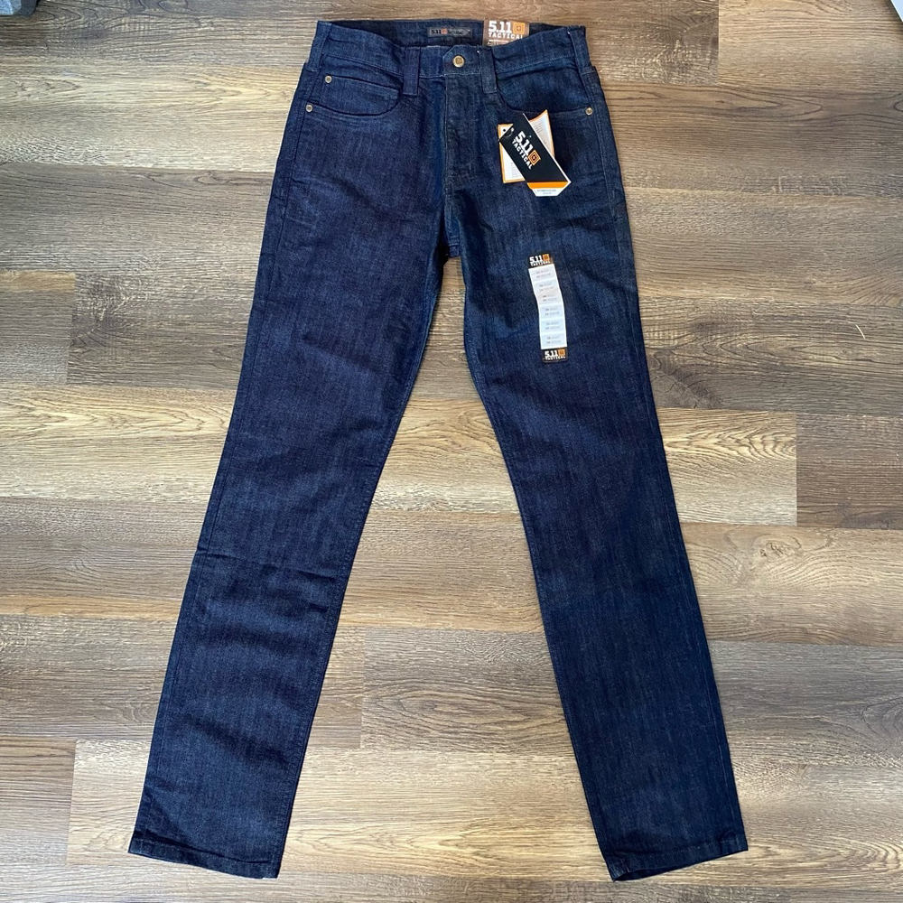 5.11 Tactical Jeans Men’s 28x34 Blue Dark Wash Defender Flex Slim 7-pockets